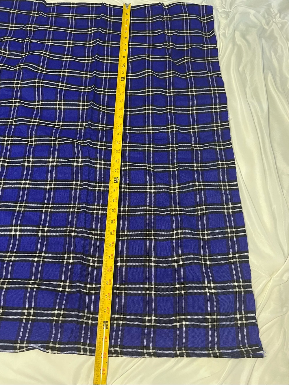 Blue Plaid shawl scarf - Classic Check Pattern